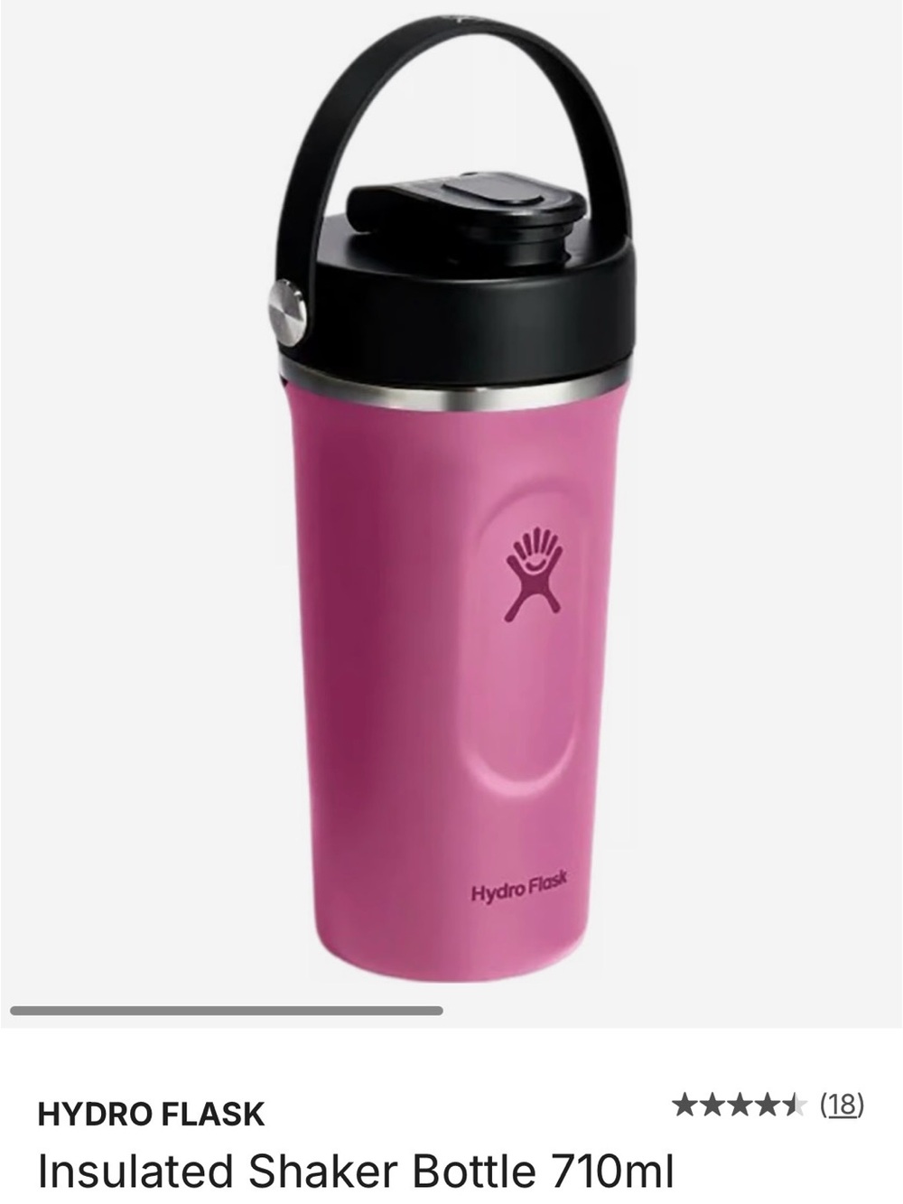 Hydro Flask insulated stainless steel Shaker water Bottle in Reef